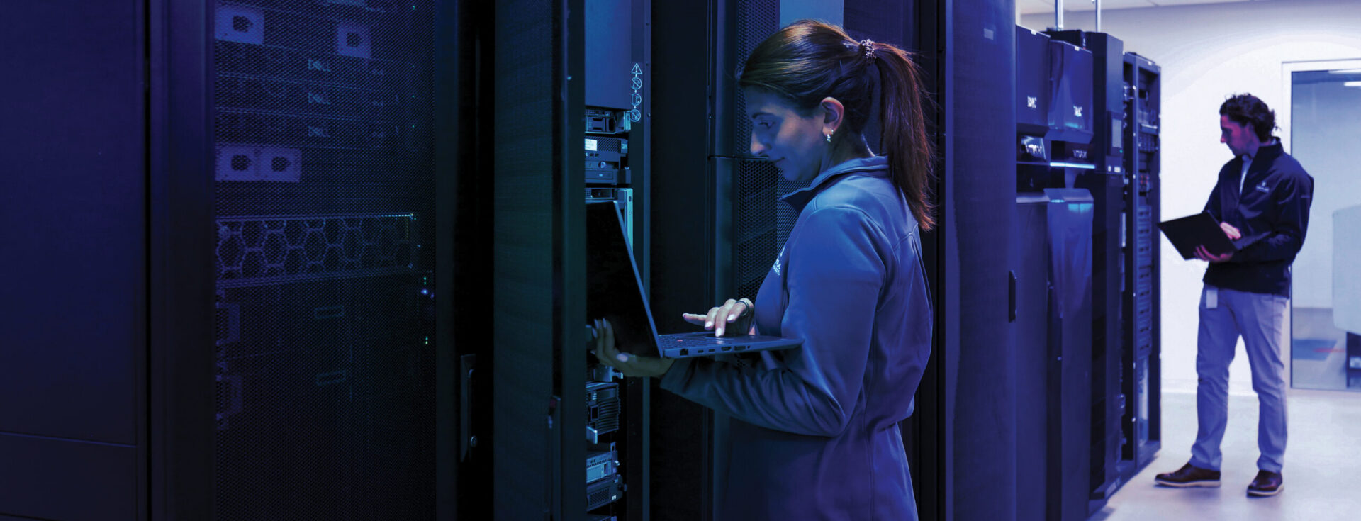 Technicians providing remote hands services