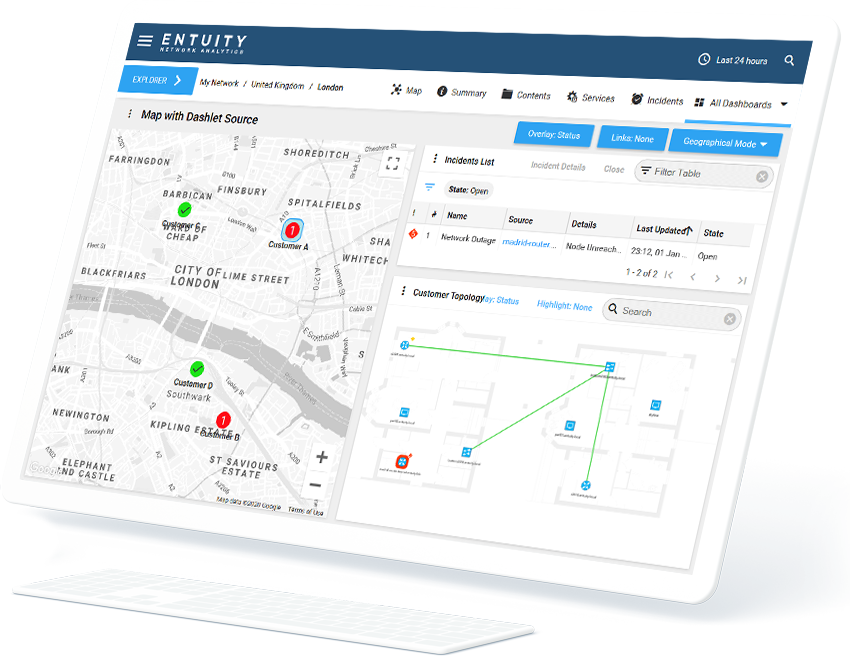 enterprise network mapping software on screen