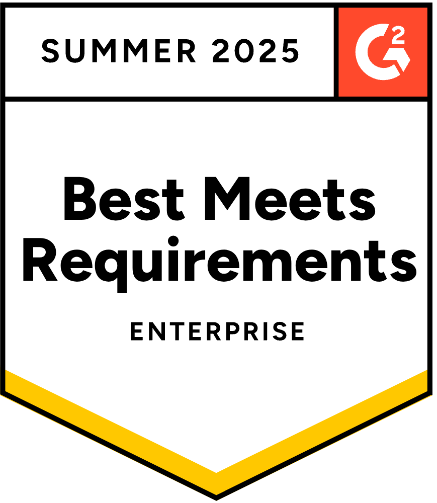 G2 Summer 25 Entuity Best Meets Requirements Badge